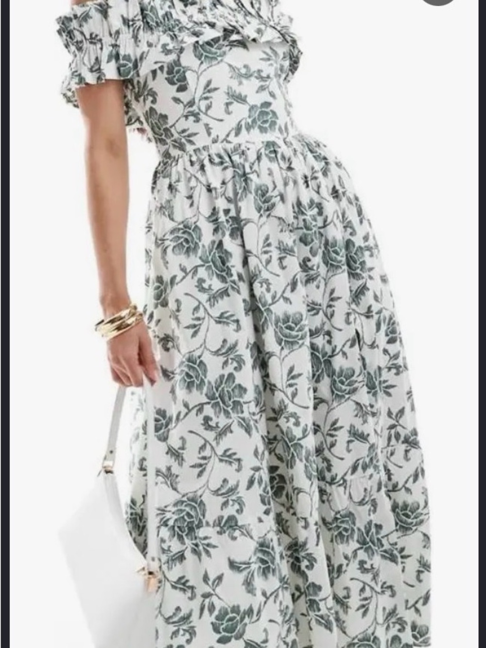 Abercrombie Off Shoulder Floral Maxi Dress Wedding Guest Garden Party